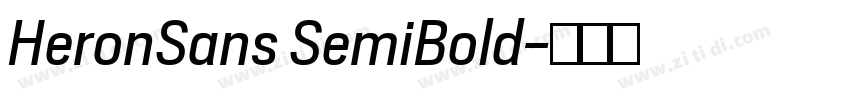 HeronSans SemiBold字体转换